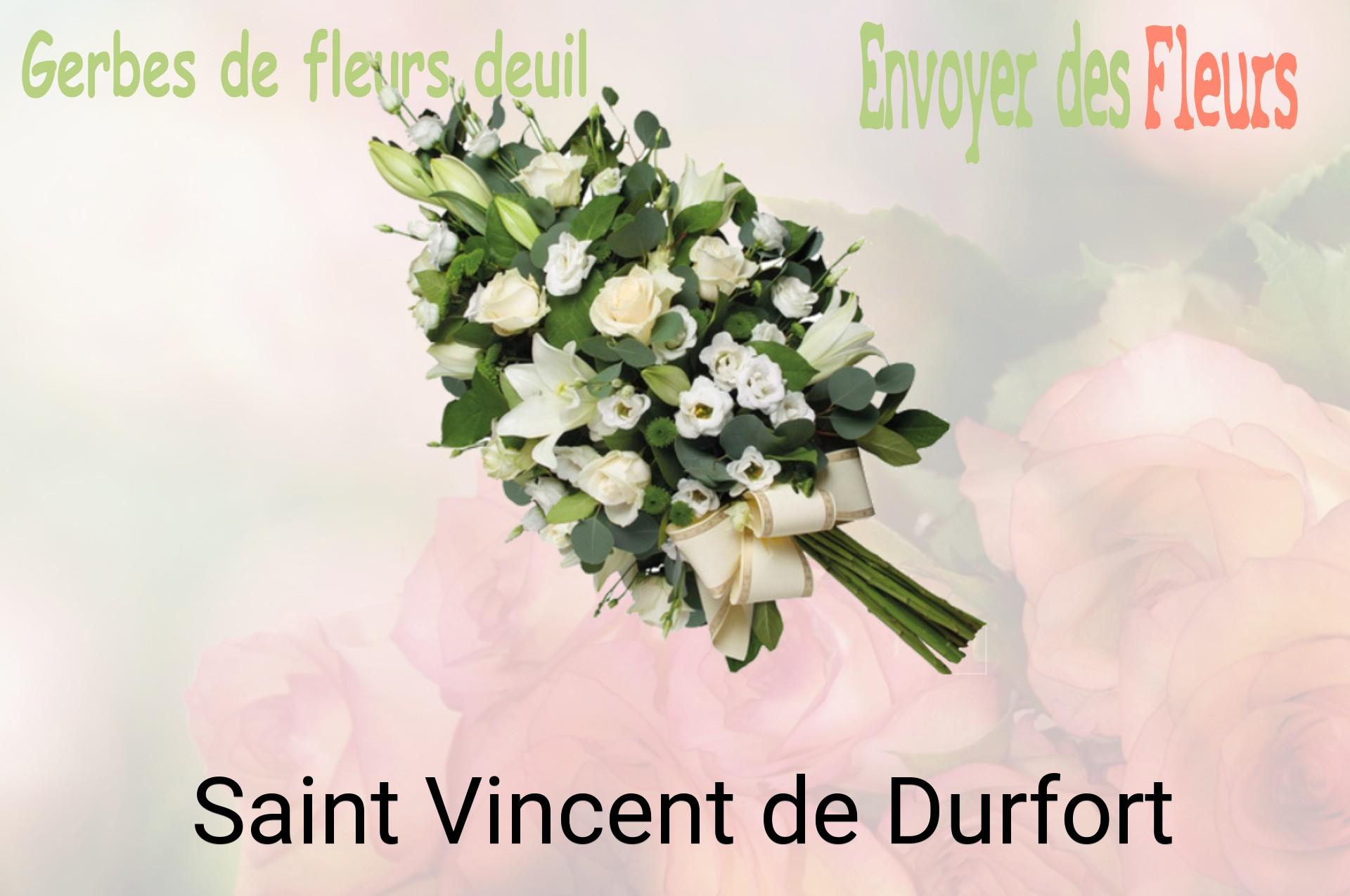 Gerbe de fleurs de deuil livrée à Saint-Vincent-de-Durfort